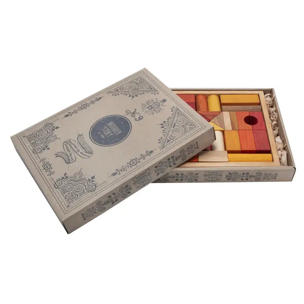 Wooden Story Blocks 30 piece warm colors K.C. Bonker's®