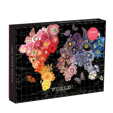 Full Bloom world map puzzle 1000 piece