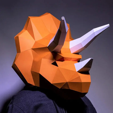 Papercraft Triceratops Mask