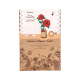 3D Wooden Flower Puzzle Red Camellia