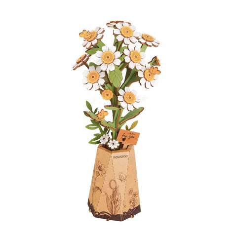 3D Wooden Flower Puzzle Chamomile