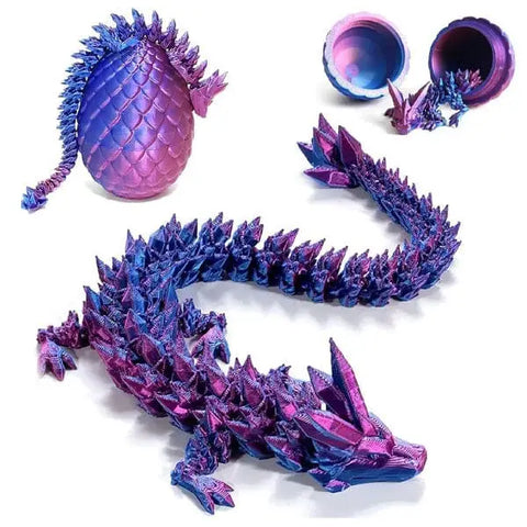 Dragon Egg with Purple/Blue Wingless Dragon