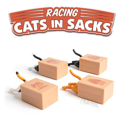 Racing Cats in sacks