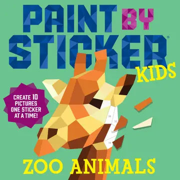 Paint by Sticker, zoo animals