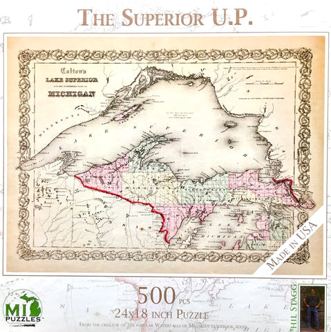 The Superior U.P. Map Puzzle 500 Pieces