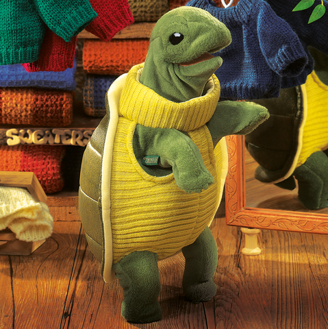 Hand Puppet-Turtleneck Turtle Puppet